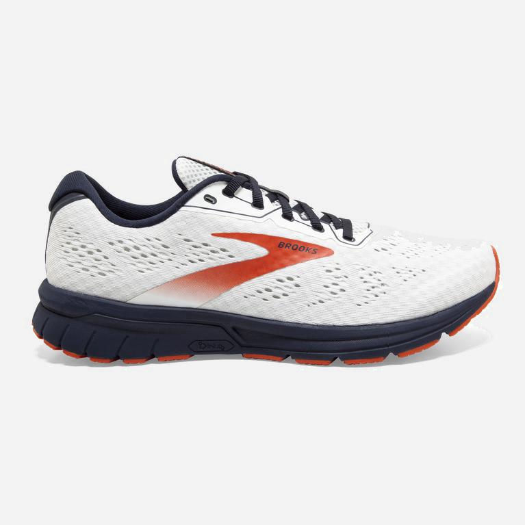 Brooks Anthem 4 Israel - Men's Neutral Road Running Shoes - White/Navy/Red Clay (06438-GIAT)